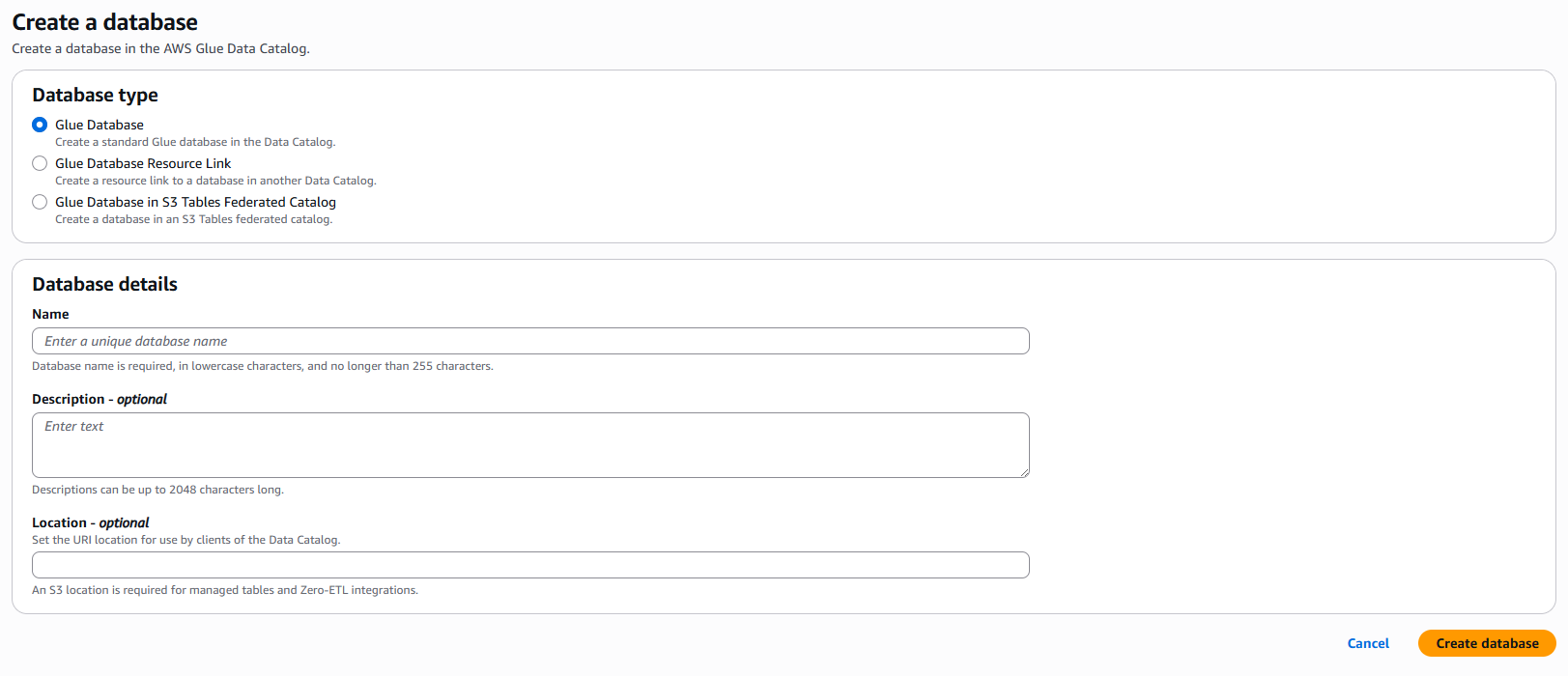 add database name