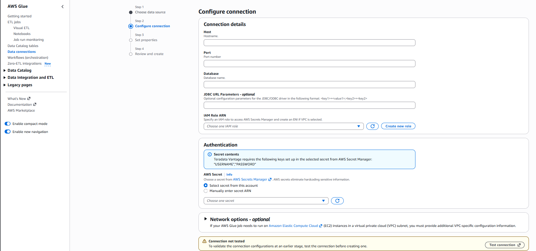 connection configuration