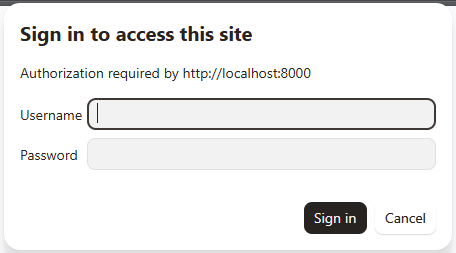 Site login request