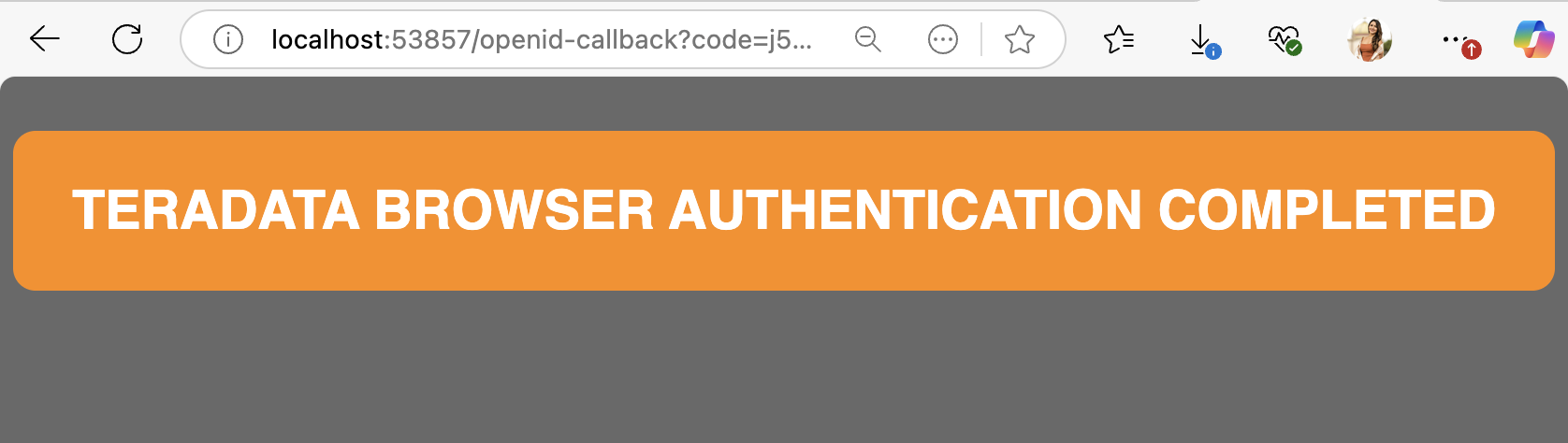 Authentication Complete