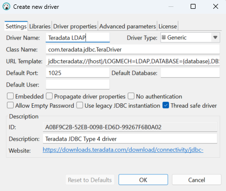 Configure connection string