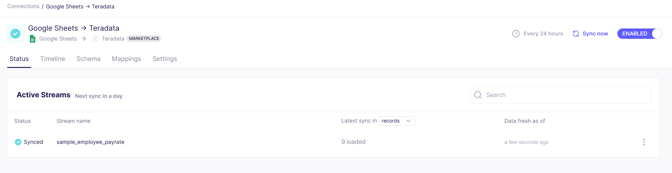 Data Sync Summary