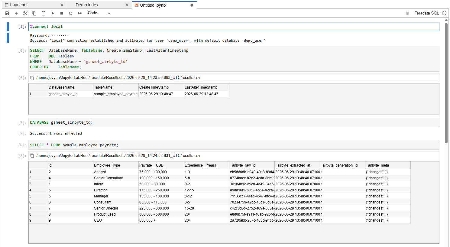 Data Sync Validation in Teradata