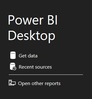 Power BI splash screen