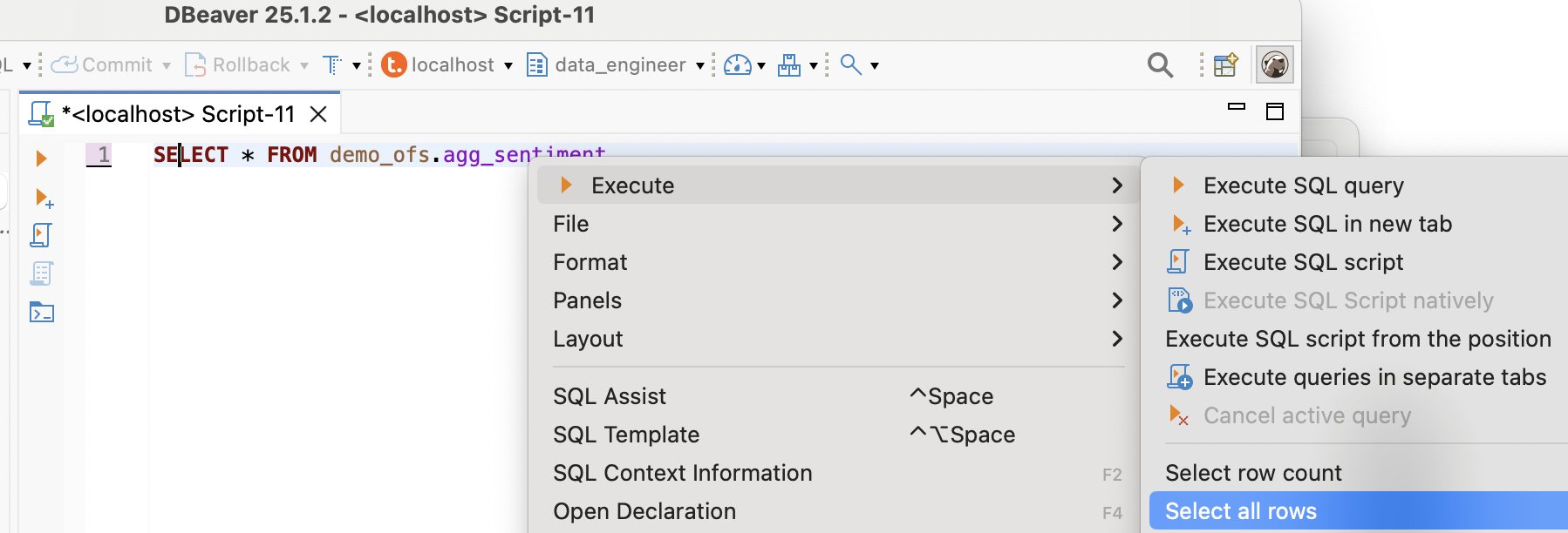 Select ALL Rows in Query