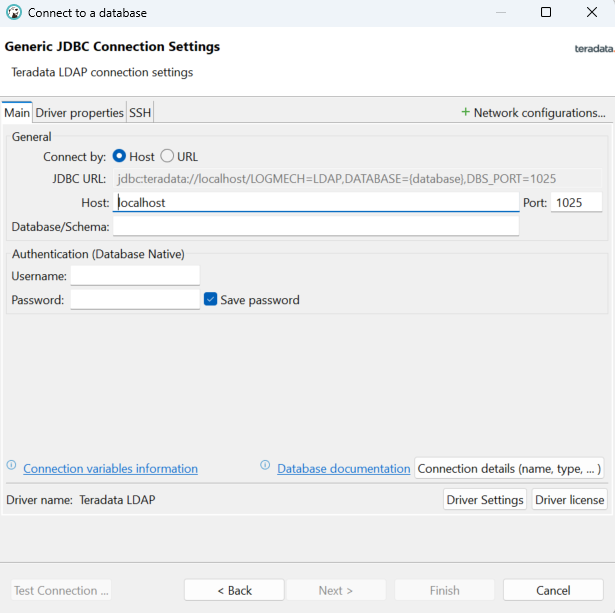 Configure connection