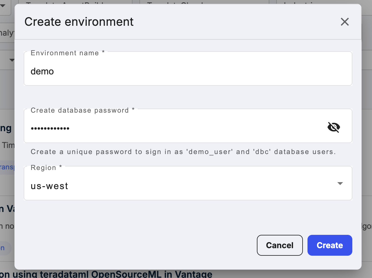 Environment params