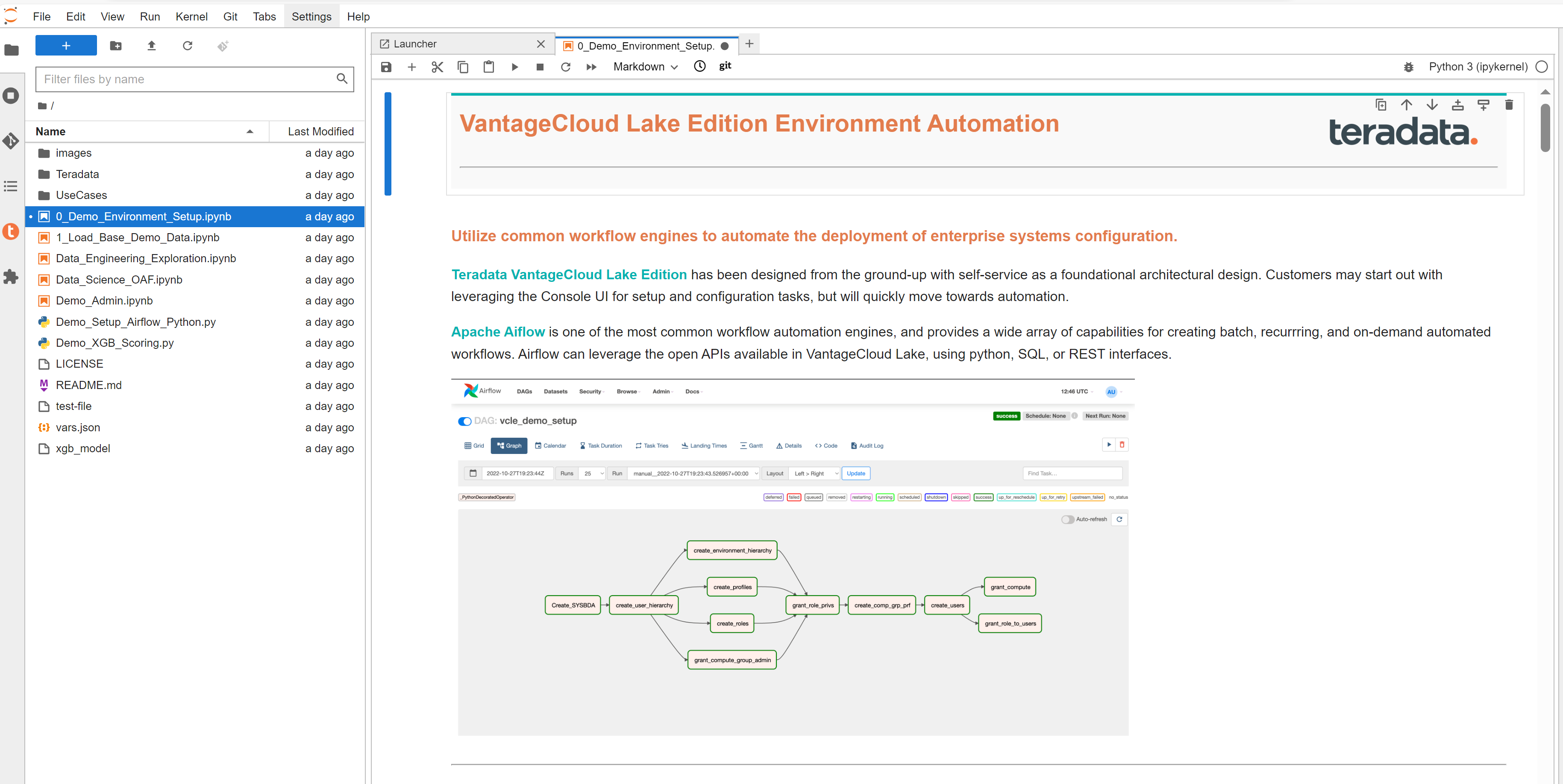 Environment setup Jupyter Notebook