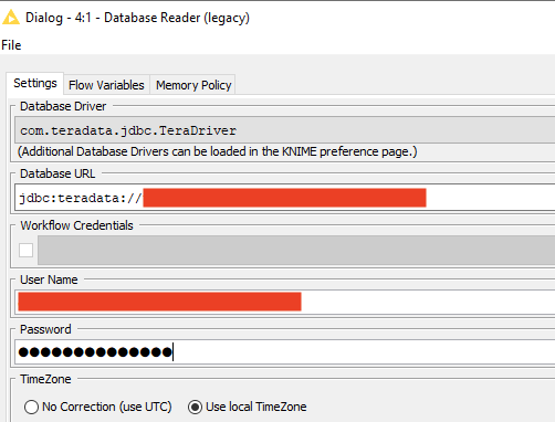 Enter configuration