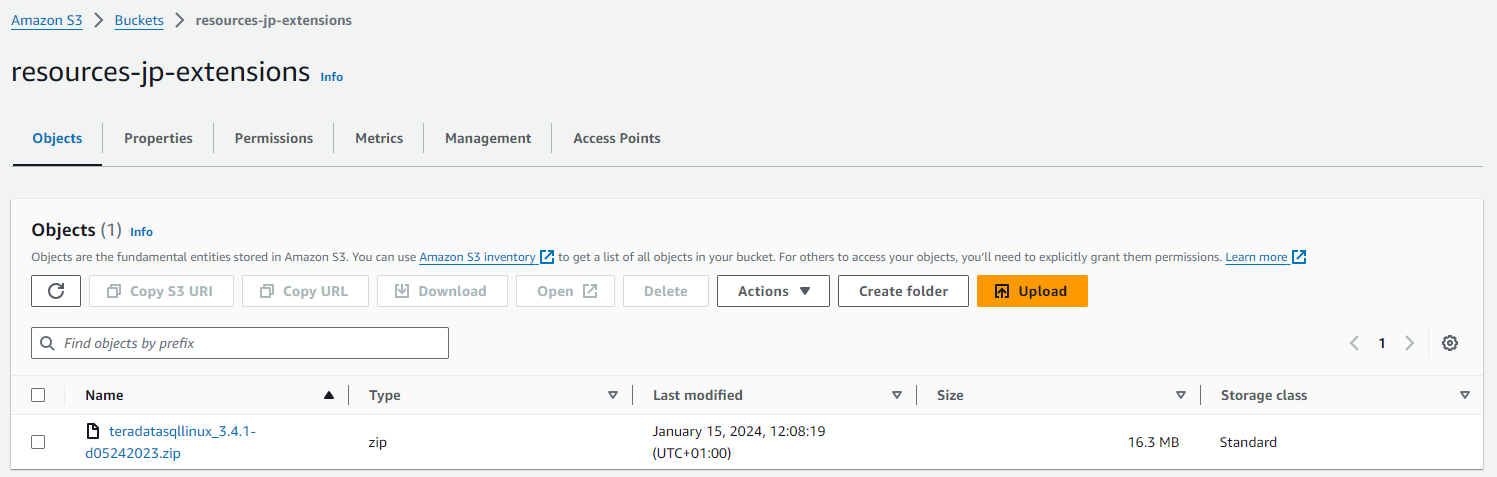 Load modules in S3 bucket