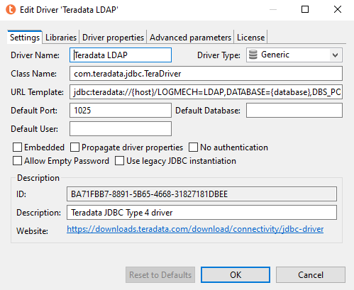 Configure connection string