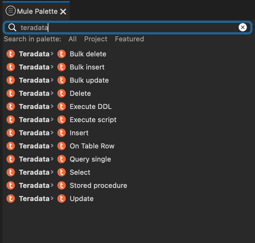 Teradata Connector Operations