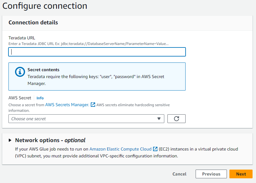 connection configuration